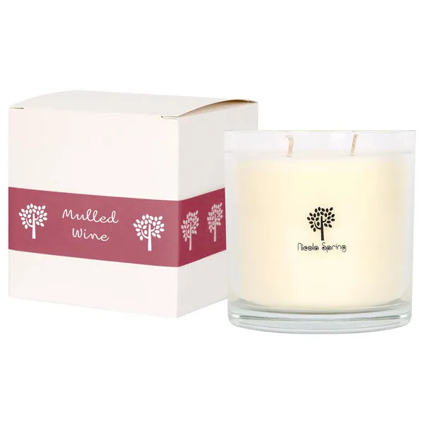 Nicola Spring Soy Wax Scented Candle - 400g - Mulled Wine