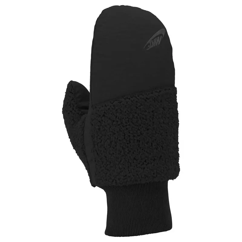 Women´s Faux Fur Mittens by Nike - black