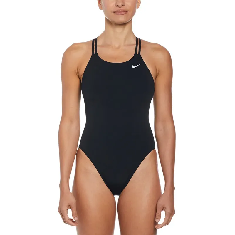 Nike Swim Hydrastrong Solids Spiderback Swimsuit Black US 34 Women