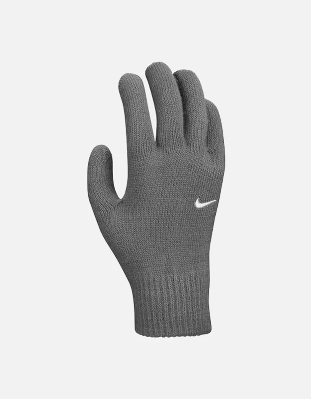 Nike Men's Knitted Swoosh Gloves in Grey Size: S/M Grey S/M