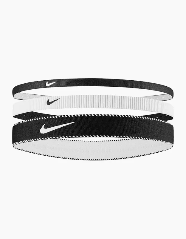 Nike Mixed Classic Headband (Pack of 3) - Black/Multi - Size: One size