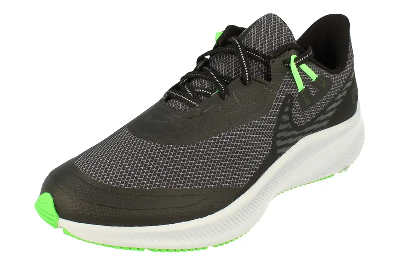 Nike Quest 3 Shield Mens Black Trainers - Size Uk 8