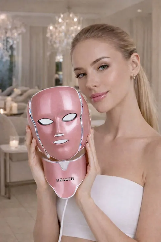 Nikki Temple LED Face Mask ClearSkin Glow II for Anti-Ageing Skincare, Pink in Rose Gold - Rose Gold