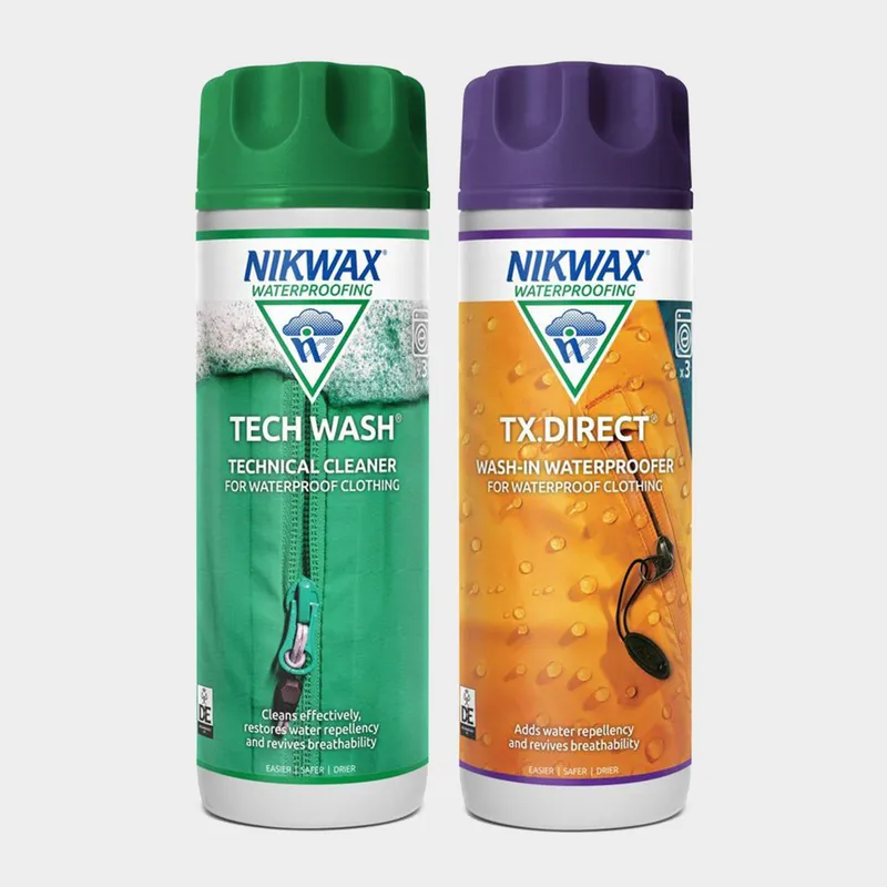 Nikwax Tech Wash and TX Direct 300ml Twin Pack Clear One Size Female