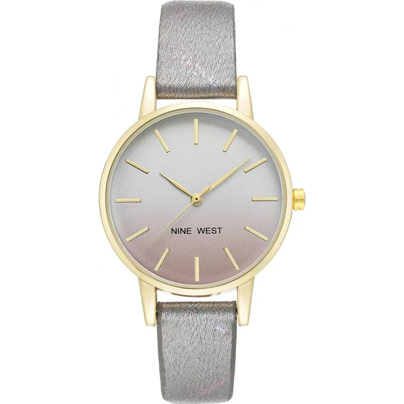 Nine West Women's NW-2512GPGY 34mm Quartz Watch in Silver - Silver