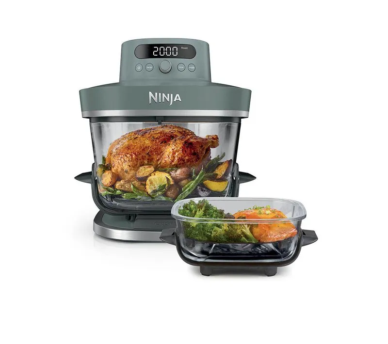 Ninja CRISPi Pro AS101UKGY 7-in-1 Glass Air Fryer  Ash Grey, Silver/Grey