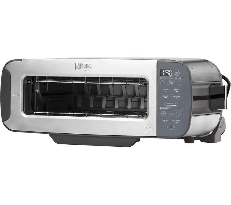 Ninja Foodie ST202UK 3-in-1 Toaster, Grill & Panini Press - Stainless Steel