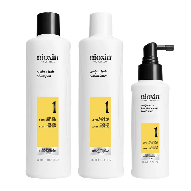 Nioxin Scalp + Hair Thickening System 1 for Natural Hair with Light Th