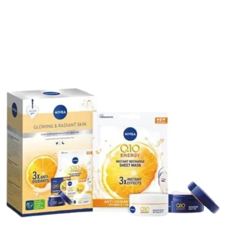Nivea Q10 Glowing & Radiant Skin Gift Set – 3 Pcs