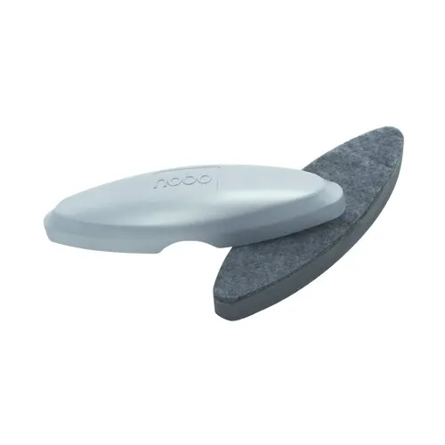 Nobo Glass Whiteboard Eraser Silver