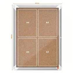 Nobo Internal Glazed Case Cork 4 x A4