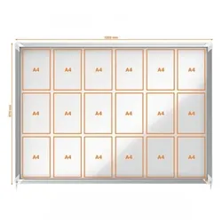 Nobo Internal Glazed Case Magnetic Sliding Door 18 x A4