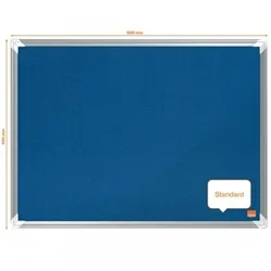 Nobo Premium Plus Blue Felt Notice Board 600x450mm