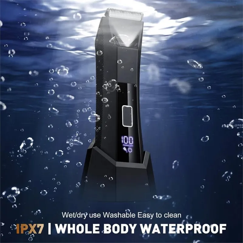 Nordara 3-in-1 Men's Body Trimmer IPX7 Waterproof Rechargeable in Black - Black