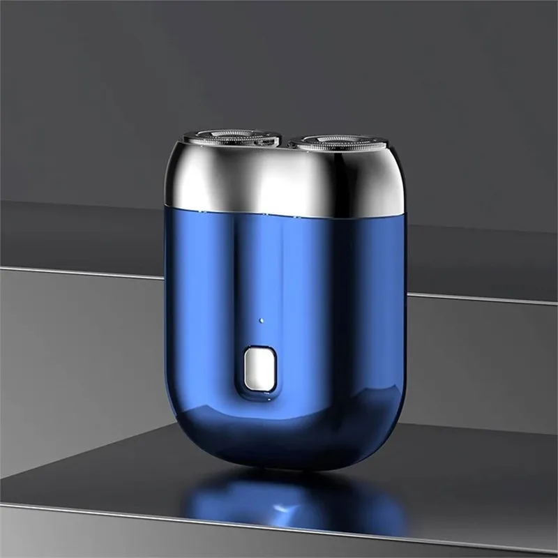 Nordara Men's Mini USB Rechargeable Portable Electric Shaver, Pocket Size for Men in Blue Blue