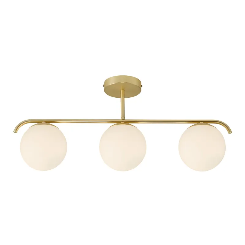 Nordlux Modern Indoor Ceiling Light Brass Glass E14 Hand Blown Glass - Mains Powered, IP20 in Gold Gold