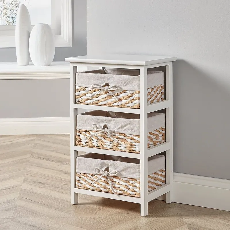 Norfolk 3 Wicker Basket Storage Drawers