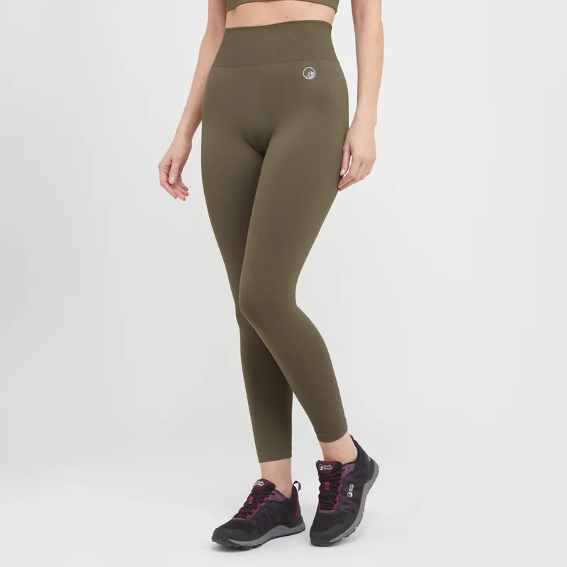 North Ridge Women's Seamless Leggings, Green