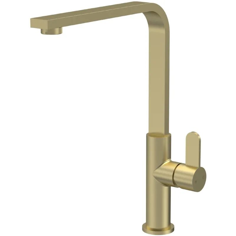 Nuie - Kitchen Mono Mixer Tap with 1 Lever Handle, 302mm - Brushed Brass