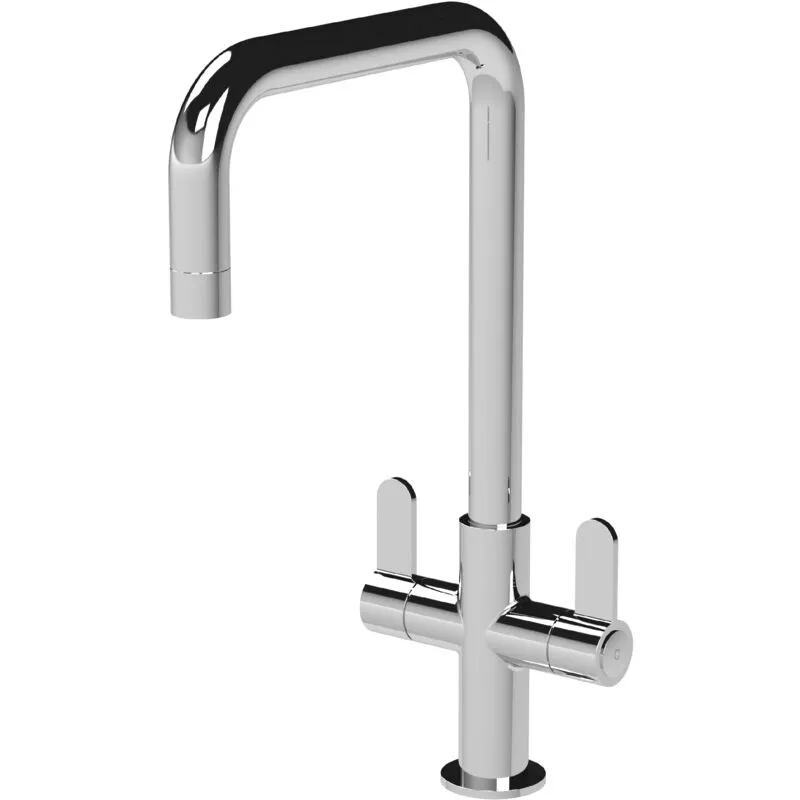 Nuie Kitchen Mono Mixer Tap with 2 Lever Handles, 361mm - Chrome