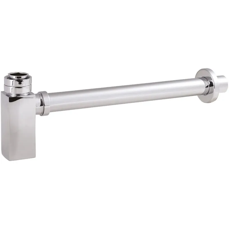 Balterley Square Bottle Trap Chrome in Silver Silver