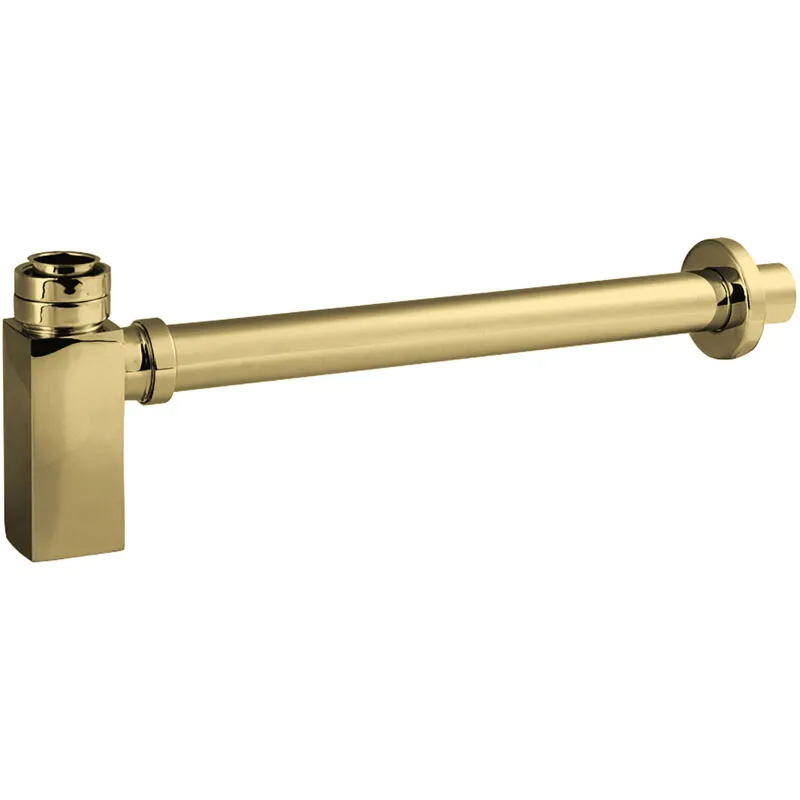 Nuie - Square Minimalist Bottle Trap - Brushed Brass
