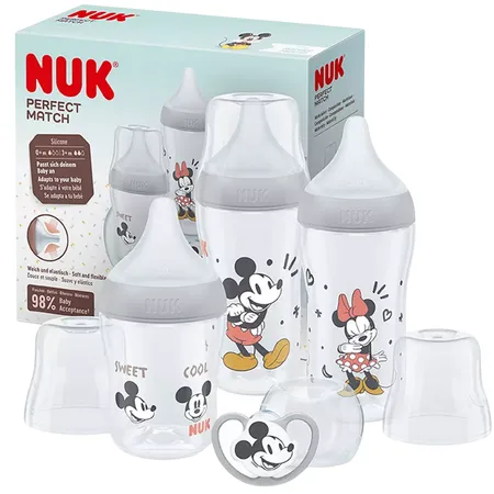 Nuk Perfect Match Disney Mickey Baby Bottle Starter Set With Pacifier