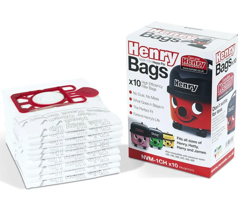 Numatic Genuine Henry Dust Bags - Pack of 10