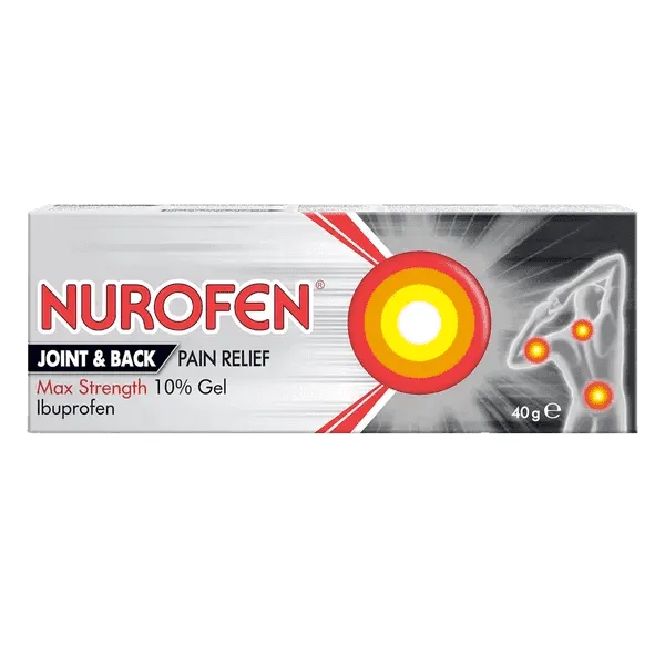 Nurofen Joint & Back Pain Relief Max Strength 10% Gel 40g