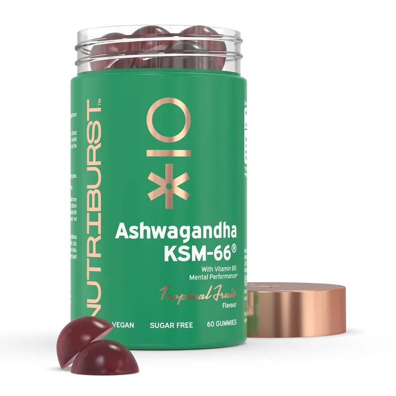 Nutriburst Ashwagandha Ksm-66 2 60 Gummies Tropical