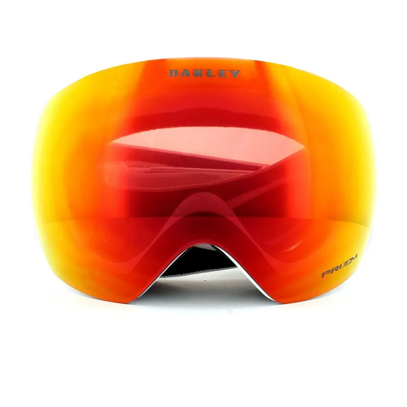 Oakley Men's Flight Deck OO7050-35 Matt White Prizm Torch Iridium Ski Goggles White