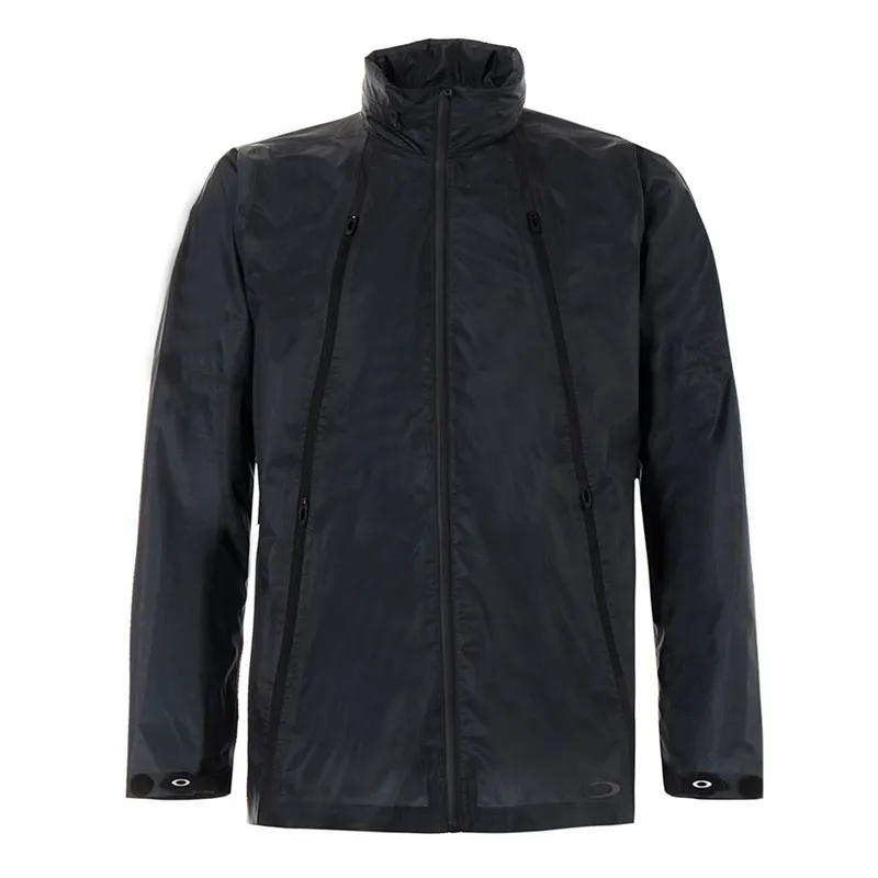 Oakley Men's Radskin Shell Water Repellant Jacket Zip Up Anorak in Black Size: Medium Black