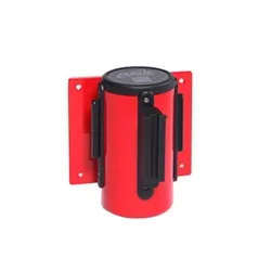 Obex Barriers Obex Wall Mounted Belt Barrier; 2300 mm; Red + Red/White Chevron