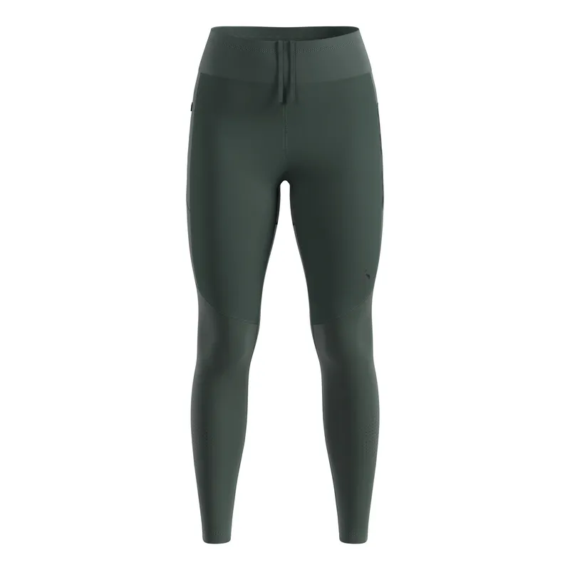 Odlo Zeroweight Warm Reflective Running Tights Women-Olive - olive