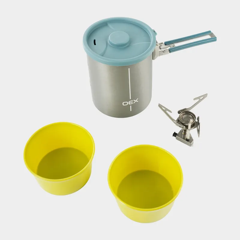 Oex Kuju 2 Compact Stove and 1L Pot, Medium Grey