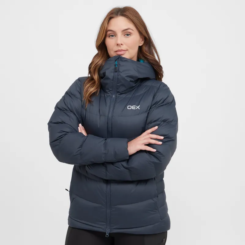 Oex Women's Resilience Down Jacket, Dark Grey