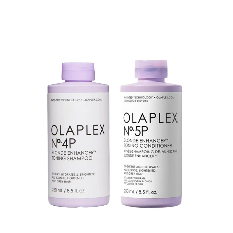 Olaplex No.4P Blonde Enhancer Toning Shampoo and No. 5P Blonde Enhance