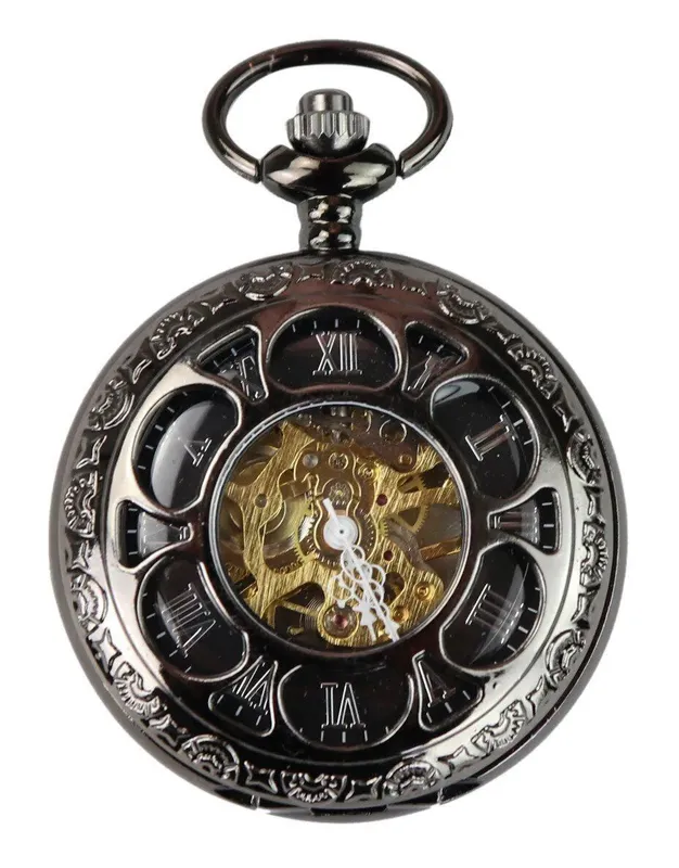 Oliver Tweed Pocket Watch Mechanical Peaky Blinders Hunter Automatic in True Black True Black One Size