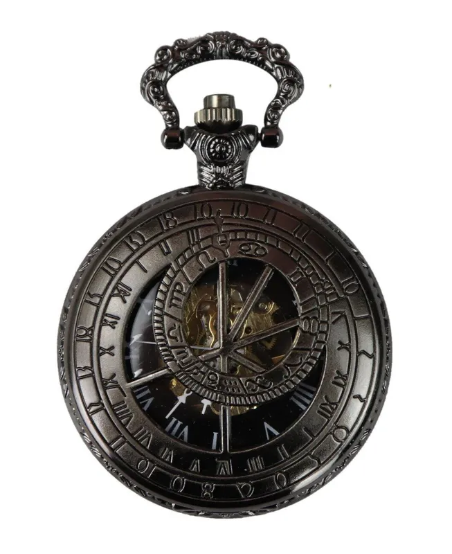 Oliver Tweed Pocket Watch Mechanical Peaky Blinders Hunter Automatic in True Black True Black One Size