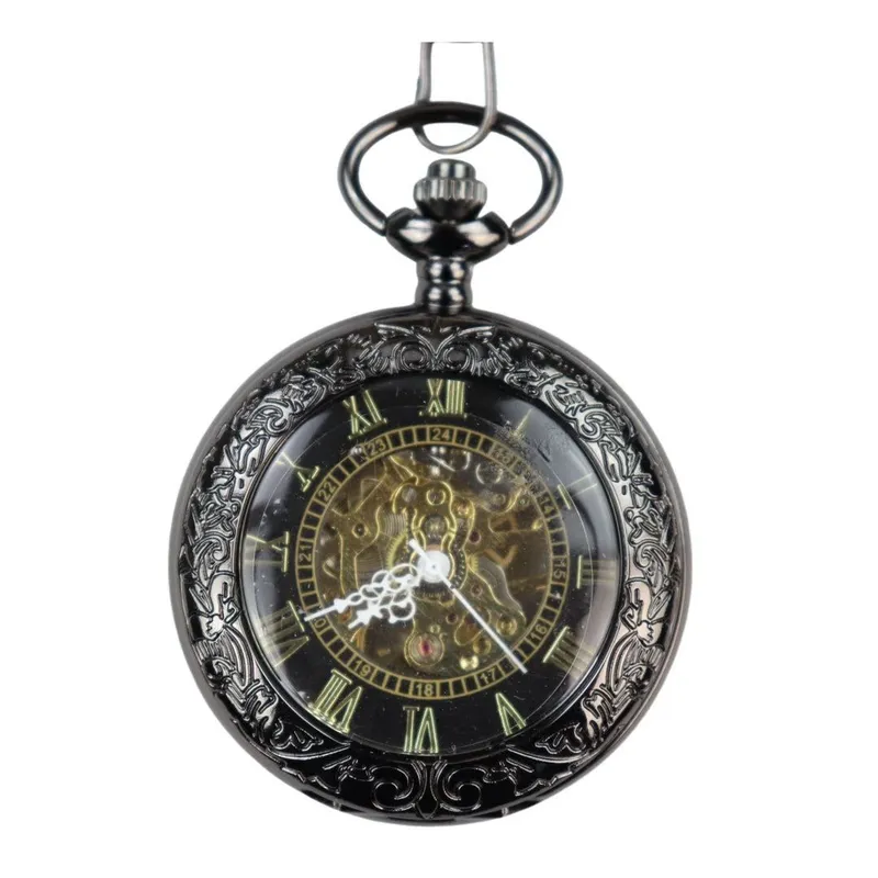 Oliver Tweed Pocket Watch Mechanical Peaky Blinders Hunter Automatic in True Black True Black One Size