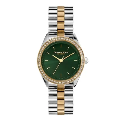Olivia Burton Bejewelled Two Colour Green Watch 24000137