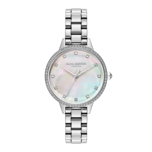 Olivia Burton Silver Captivate Mother of Pearl Dial Watch