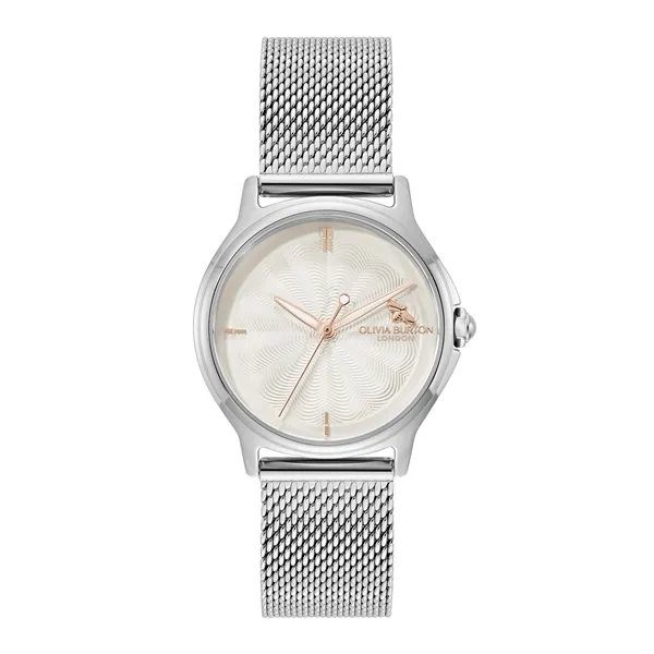 Olivia Burton Silver Classic Bee Silver Milanese Strap Watch