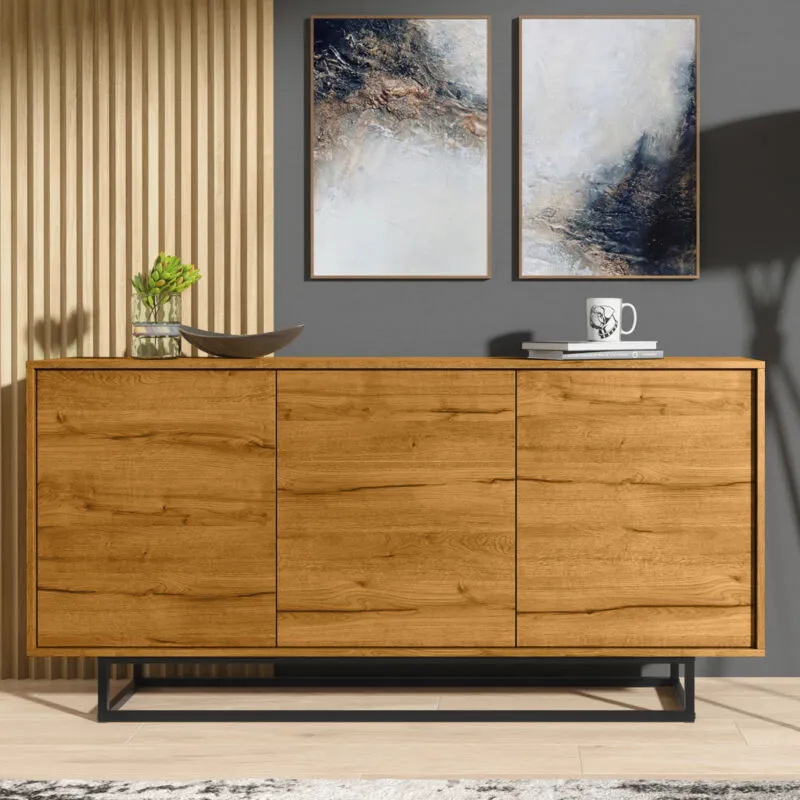 Olivia Furniture - Halo Sideboard 160cm - Dark Oak
