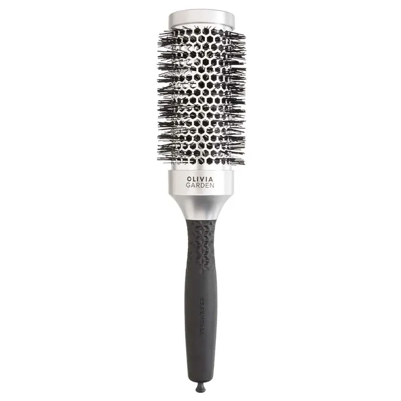 Olivia Garden Essential Blowout Classic Round Hair Brush in Silver, 45mm