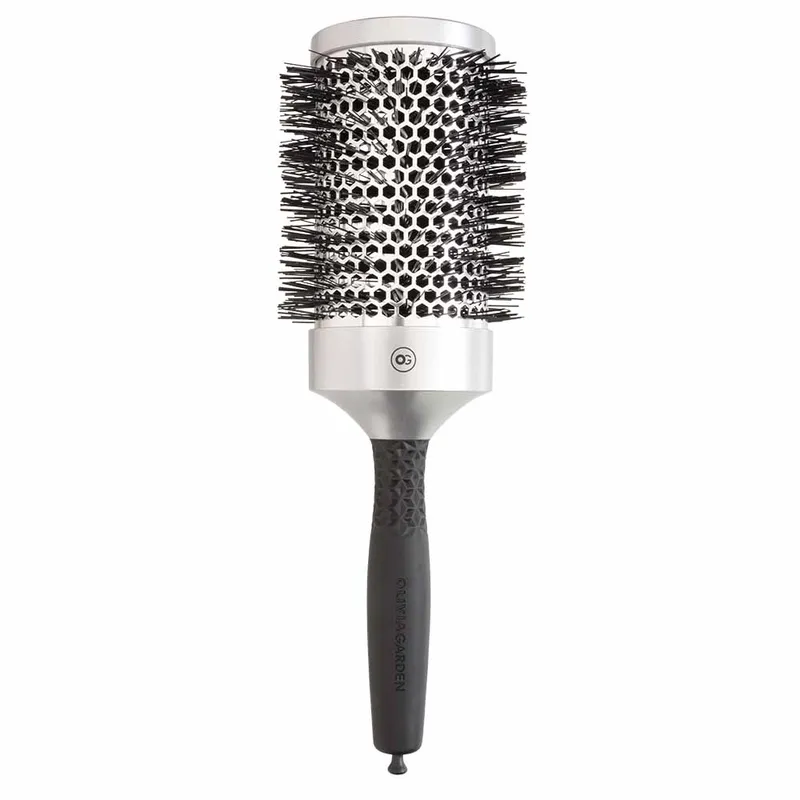 Olivia Garden Essential Blowout Classic Round Hair Brush in Silver, 65mm