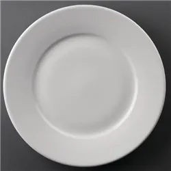 Olympia Athena Wide Rimmed Plates White 254mm/10" (12 Pack)