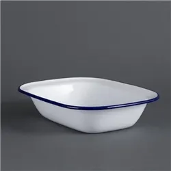 Olympia Enamel Dishes Rectangular 280 x 190mm (6 Pack)