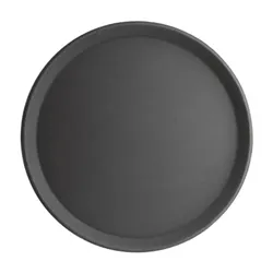 Olympia Kristallon Fibreglass Round Non-Slip Tray Black 406mm