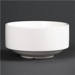 Olympia Lumina Stacking Soup Bowls White 398ml 14oz (6 pack)